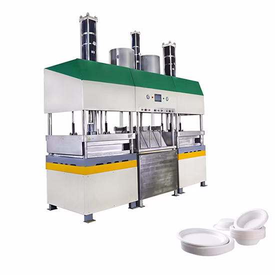 저렴한 가격 자동 생분해 성 사탕수수 사탕수수 종이 펄프 성형 식기 기계 접시 상자 그릇 트레이 만드는 기계